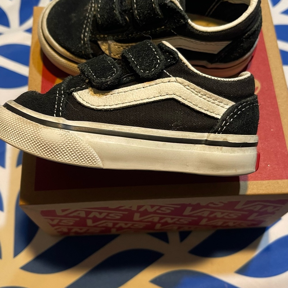 Baby Vans Black and White Old Skool Sneakers